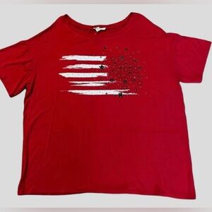 Loralette Top Size 2X Red NWT